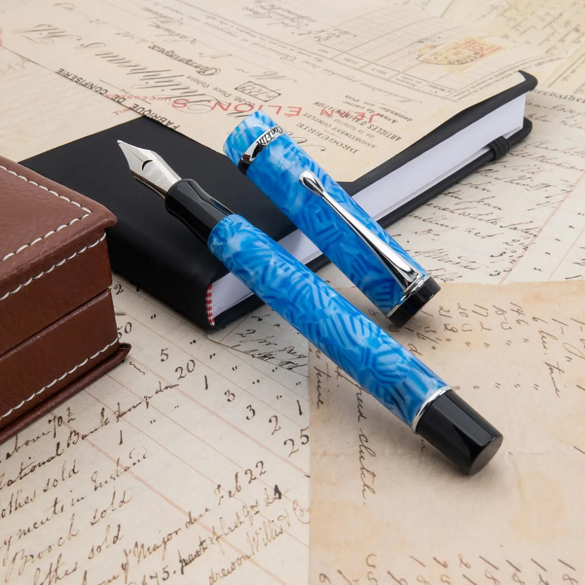Levenger Fountain Pens|Conklin*Conklin Duragraph Ice Blue Fountain Pen