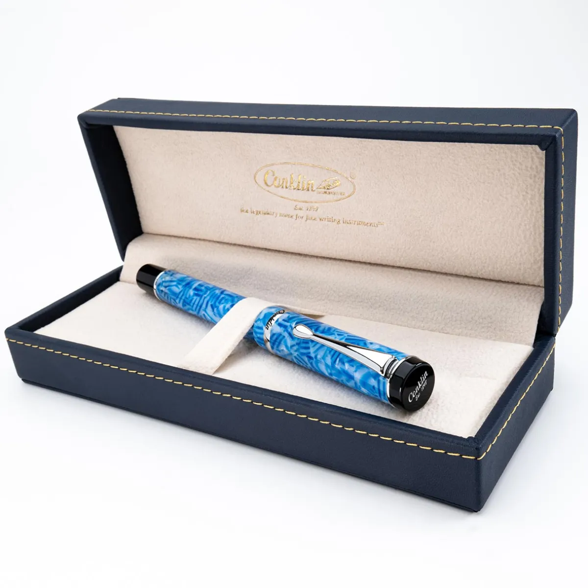 Levenger Fountain Pens|Conklin*Conklin Duragraph Ice Blue Fountain Pen