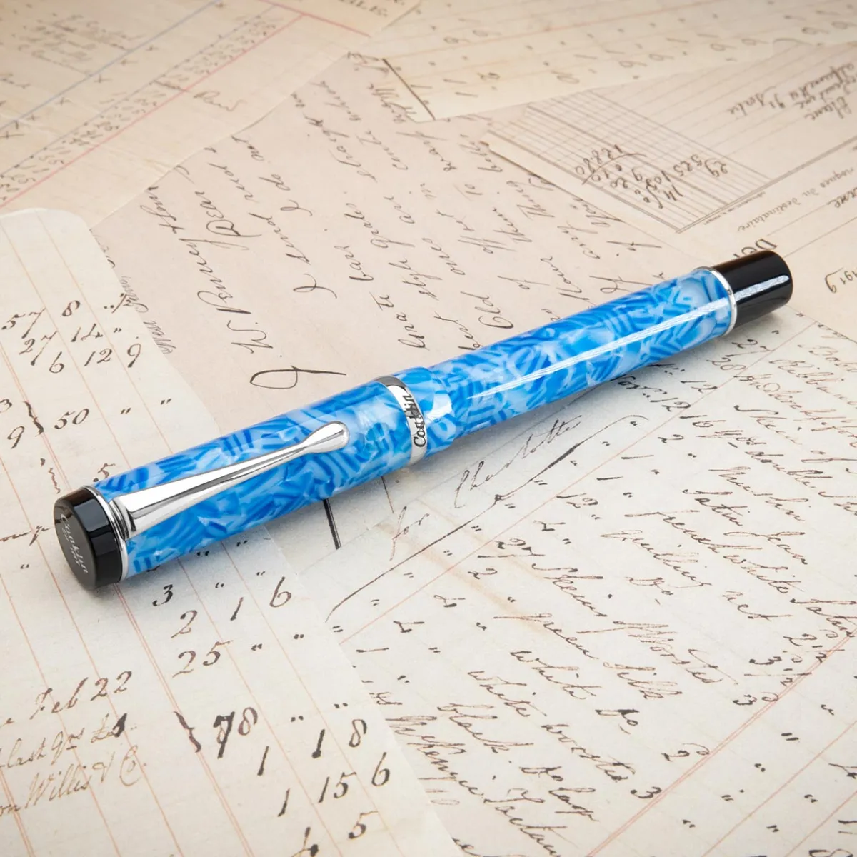 Levenger Fountain Pens|Conklin*Conklin Duragraph Ice Blue Fountain Pen