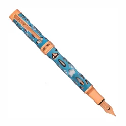 Levenger Fountain Pens|Conklin*Conklin Endura Deco Crest Demo Blue Fountain Pen