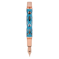 Levenger Fountain Pens|Conklin*Conklin Endura Deco Crest Demo Blue Fountain Pen