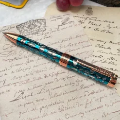 Levenger Ballpoint Pens|Rollerball Pens*Conklin Endura Deco Crest Demo Blue Pen