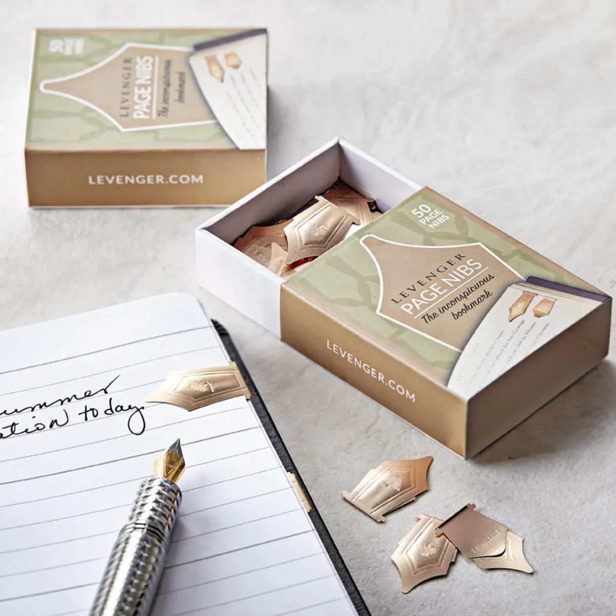 Levenger Bookmarks|Sticky Notes & Tabs*Copper Page Nibs (set of 50)