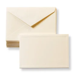 Levenger Gift Wrap & Cards|Gift Wrap & Cards*Crane Triple-Debossed Correspondence Cards and Envelopes (set of 10)
