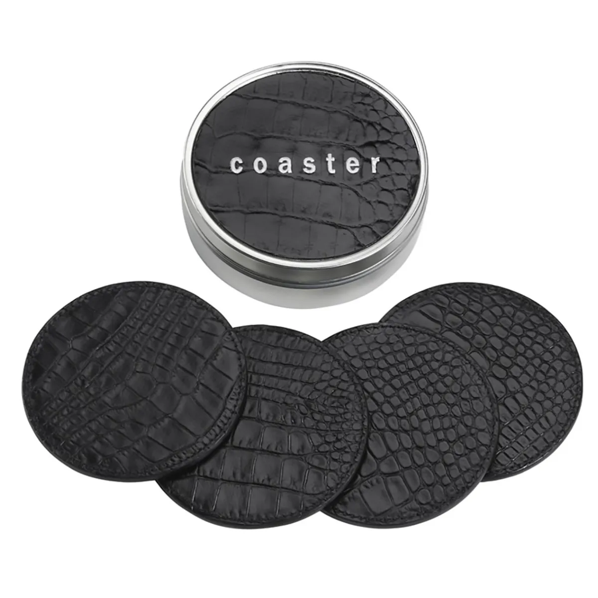 Levenger Workspace Organizers|Business Gifts*Croc Embossed Leather Coasters