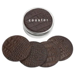 Levenger Workspace Organizers|Business Gifts*Croc Embossed Leather Coasters