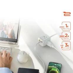 Levenger Tech Essentials*Cube Multi-Port Power Strip