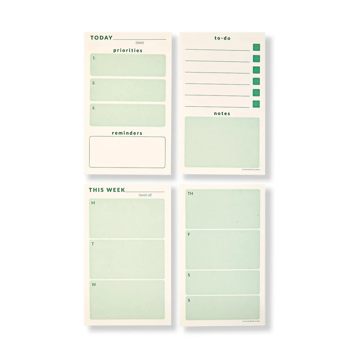 Levenger Desk Pad & Card Planners|Premium Index Cards*Daily-Weekly-Monthly Planner 3 x 5 Cards (set of 212)