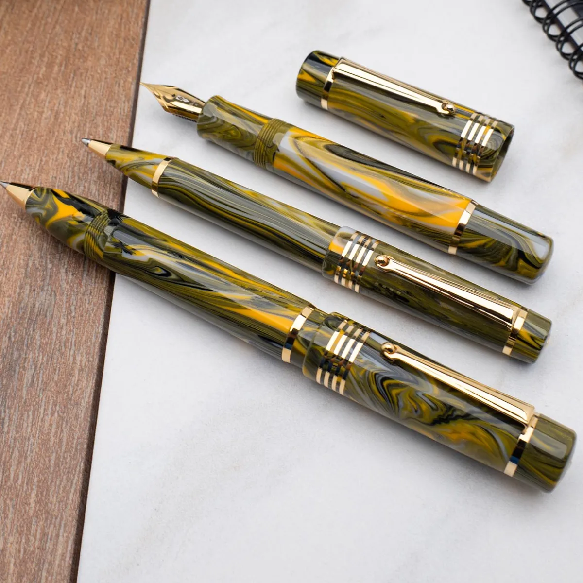 Levenger Ballpoint Pens|Rollerball Pens*Delta Neo Gallery-Marigold Pen