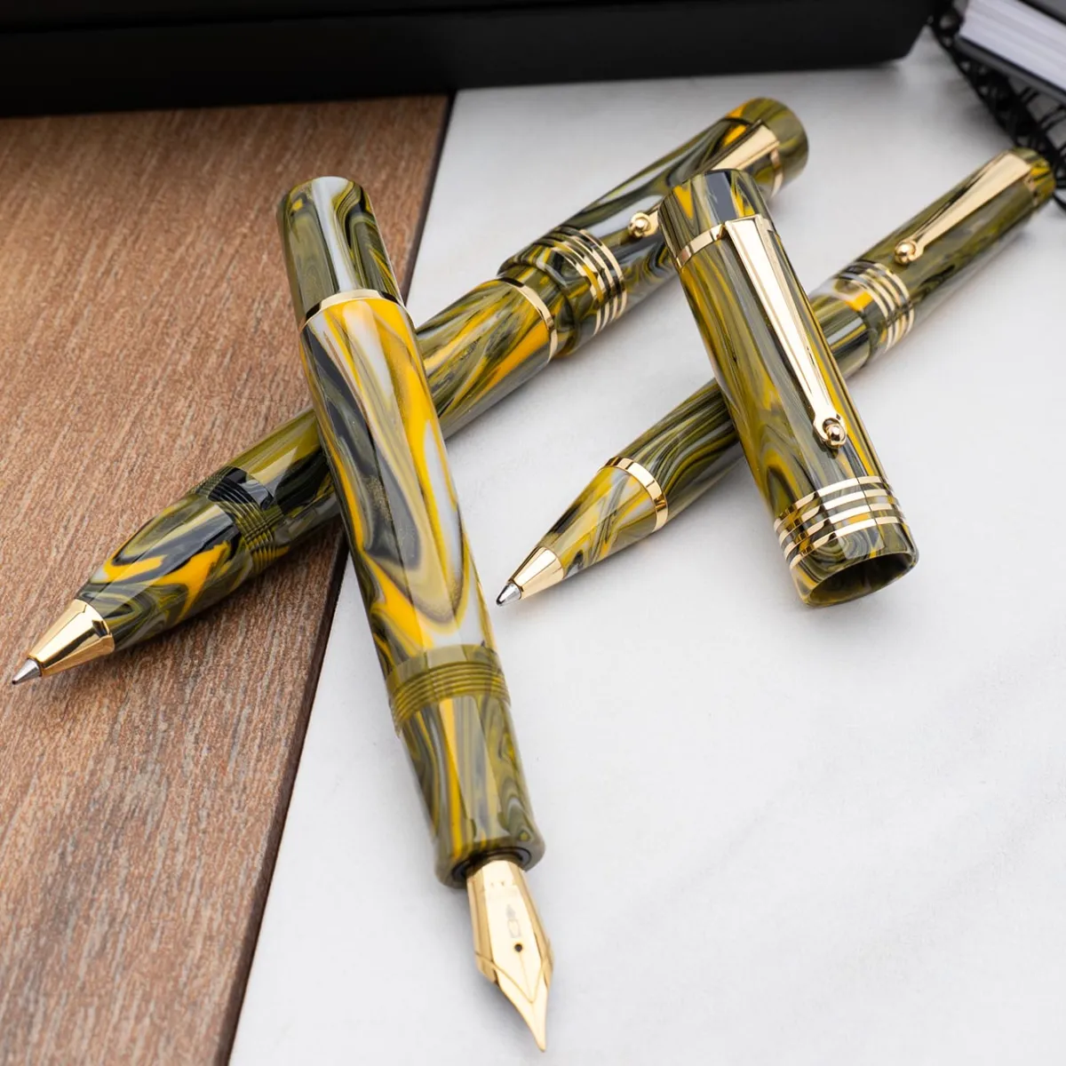 Levenger Ballpoint Pens|Rollerball Pens*Delta Neo Gallery-Marigold Pen