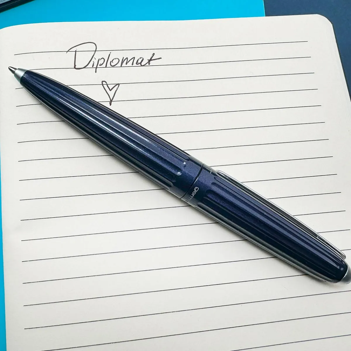 Levenger Ballpoint Pens|Rollerball Pens*Diplomat Aero Midnight Blue Pen