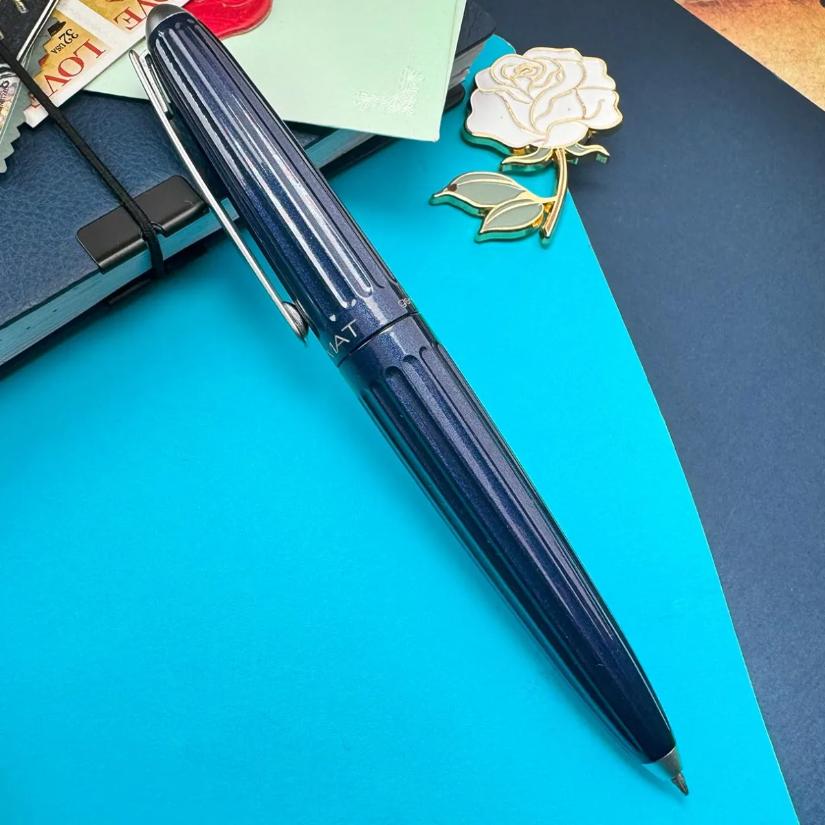 Levenger Ballpoint Pens|Rollerball Pens*Diplomat Aero Midnight Blue Pen