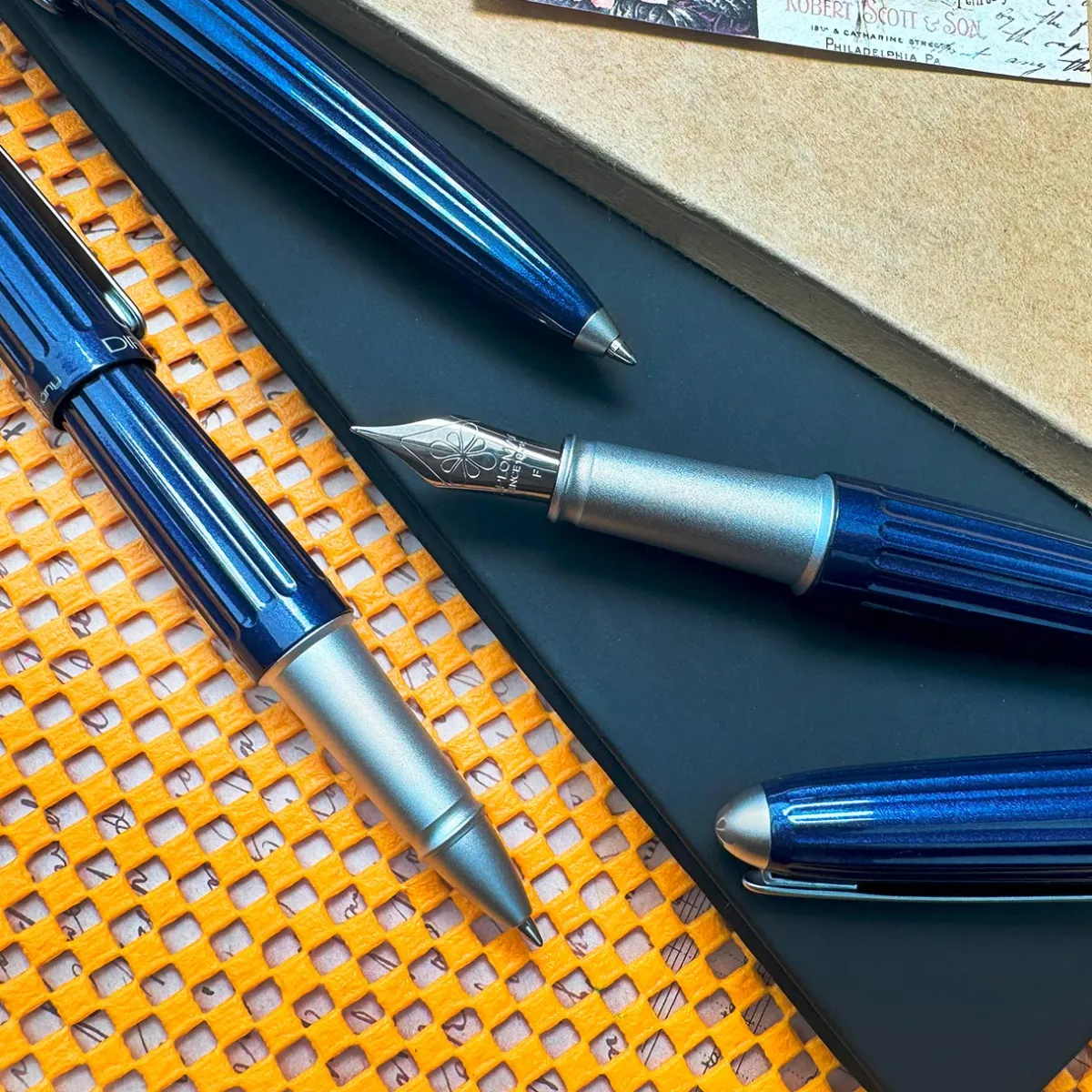 Levenger Fountain Pens|Diplomat*Diplomat Aero Midnight Blue Fountain Pen