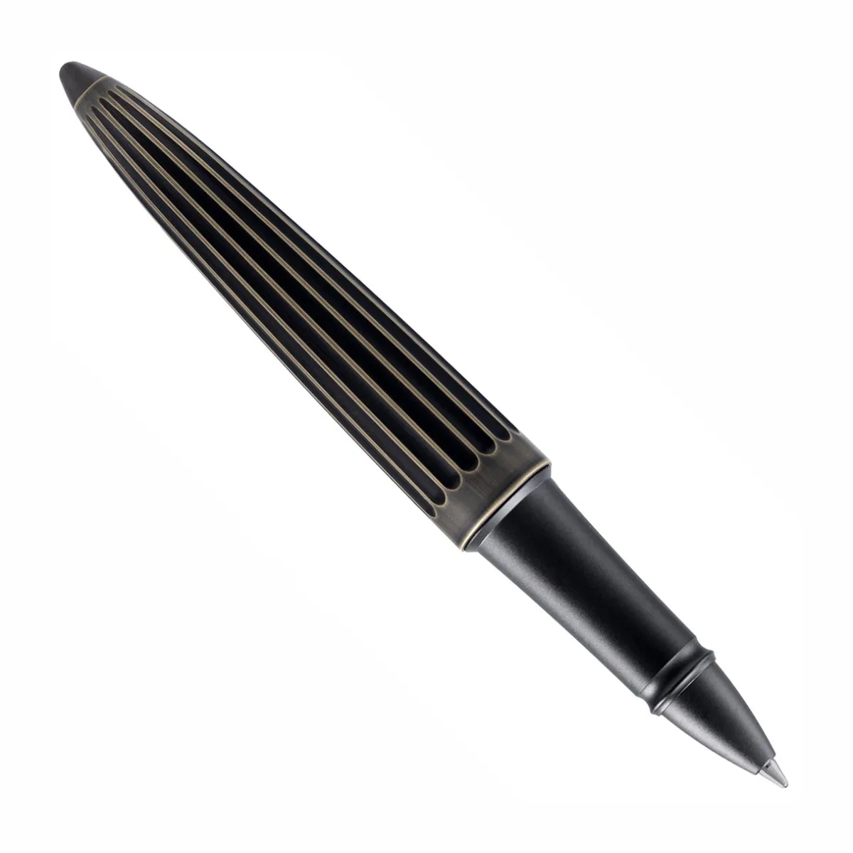 Levenger Ballpoint Pens|Rollerball Pens*Diplomat Aero Stripes Oxyd Brass Pen