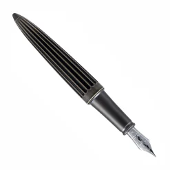 Levenger Fountain Pens|Diplomat*Diplomat Aero Stripes Oxyd Brass Fountain Pen