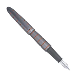 Levenger Fountain Pens|Diplomat*Diplomat Elox Grey Ring Fountain Pen