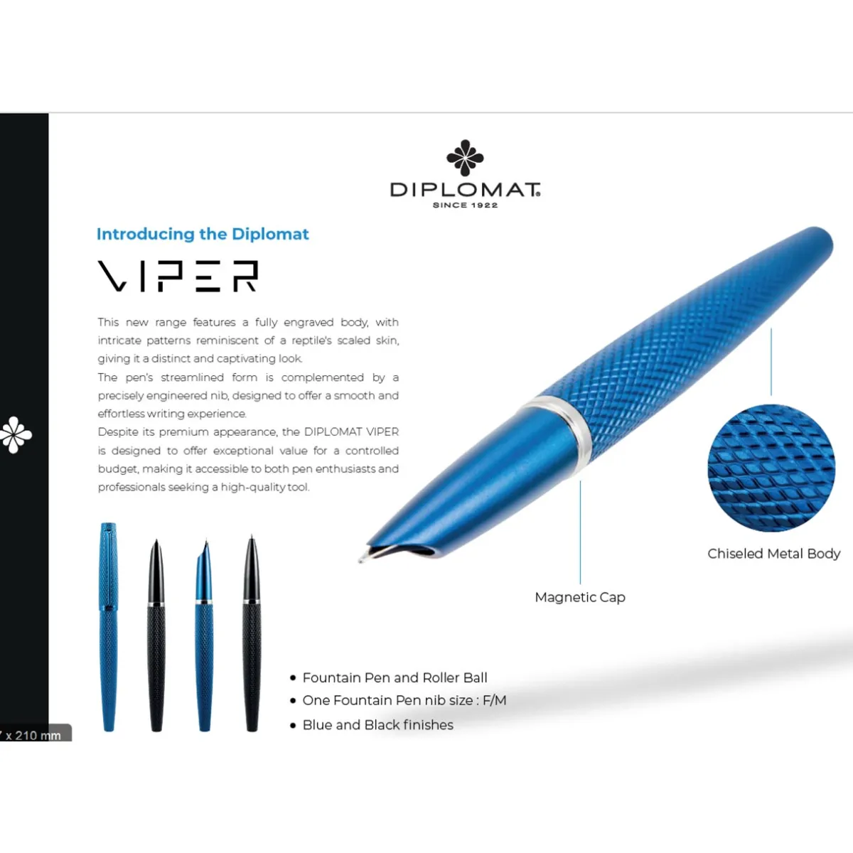 Levenger Fountain Pens|Diplomat*Diplomat Viper Fountain Pen