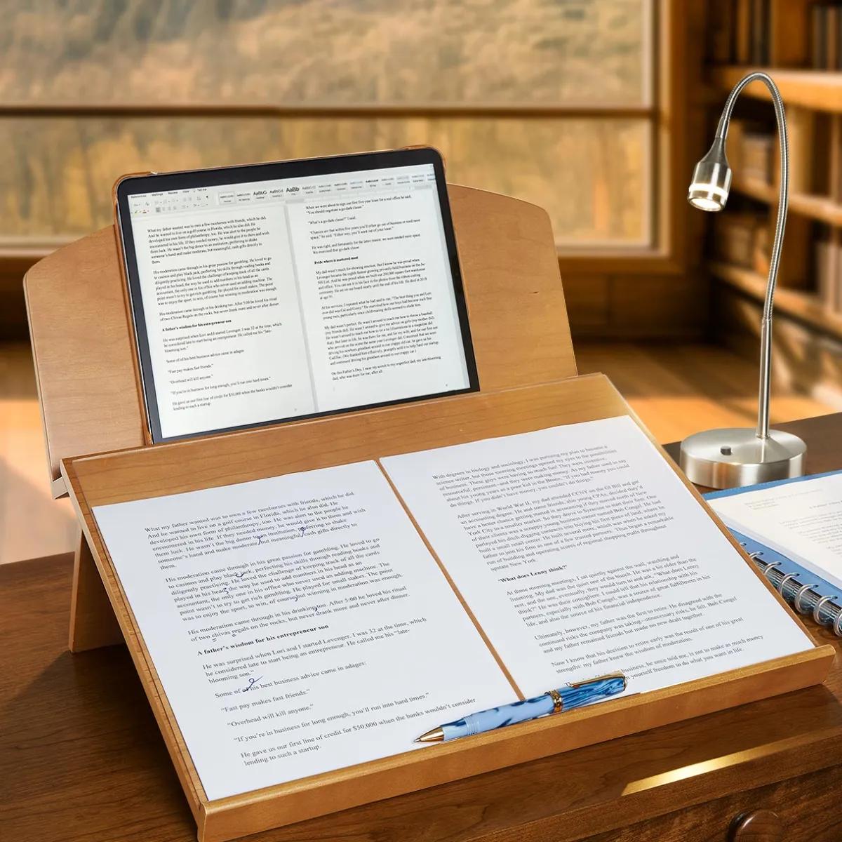 Levenger Reader Furnishings|Reader Furnishings*Editor's Desk with Pad