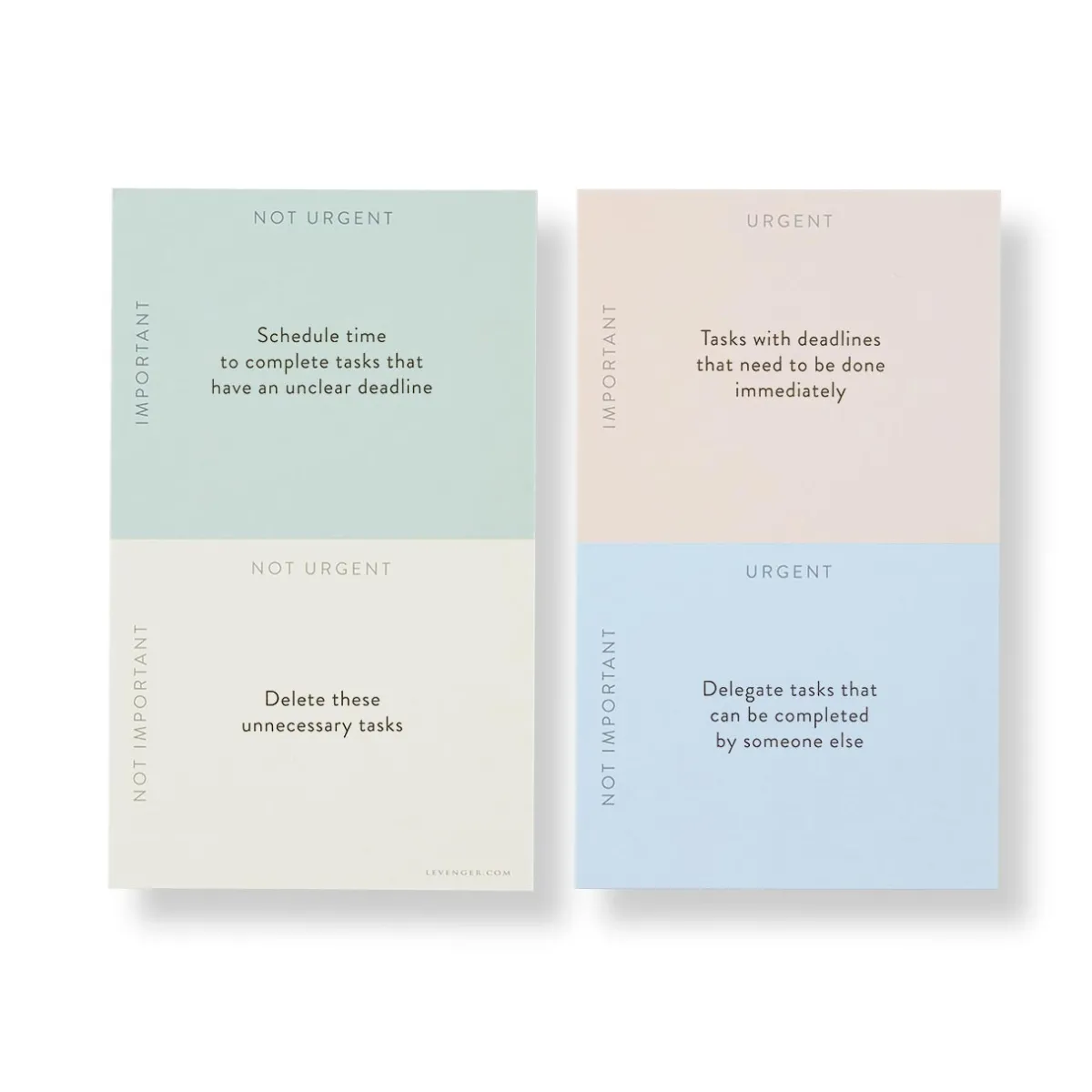 Levenger Premium Index Cards*Eisenhower Priorities Matrix 3 x 5 Cards (set of 100)