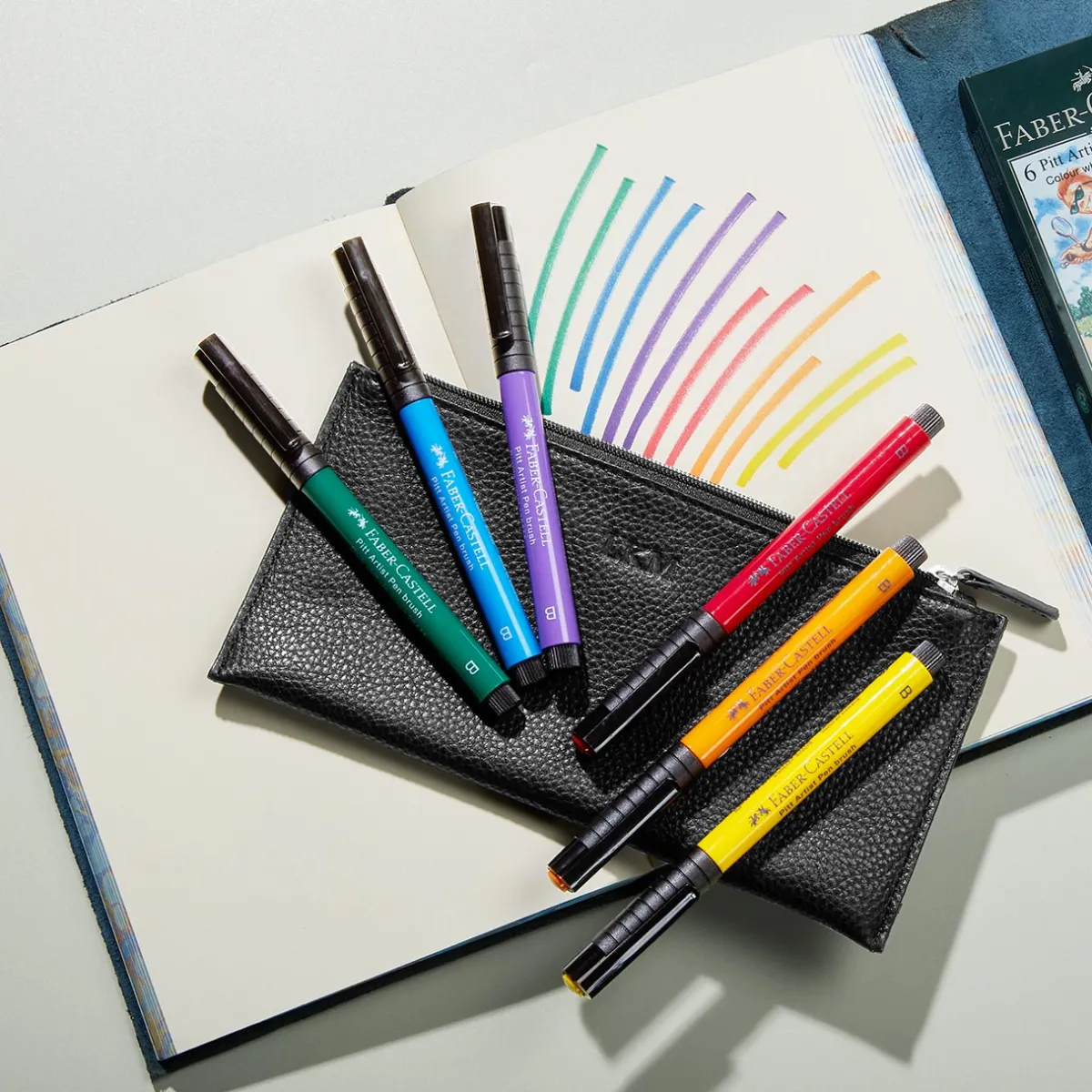 Levenger Fine Art Supplies|Faber-Castell*Faber-Castell Colour Wheel Pitt Artist Brush Pens Gift Set