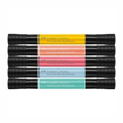 Levenger Fine Art Supplies|Faber-Castell*Faber-Castell Pastel Tones Dual Tip Pitt Artist Brush Pens (set of 5)