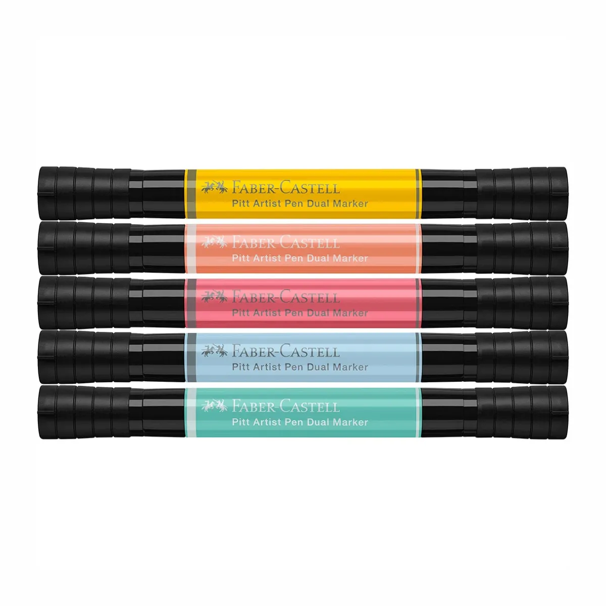 Levenger Fine Art Supplies|Faber-Castell*Faber-Castell Pastel Tones Dual Tip Pitt Artist Brush Pens (set of 5)