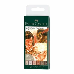 Levenger Fine Art Supplies|Faber-Castell*Faber-Castell Portrait Pitt Artist Brush Pens (set of 6)