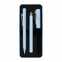 Levenger Ballpoint Pens|Fountain Pens*Faber-Castell Sky Blue Grip Pen Gift Set