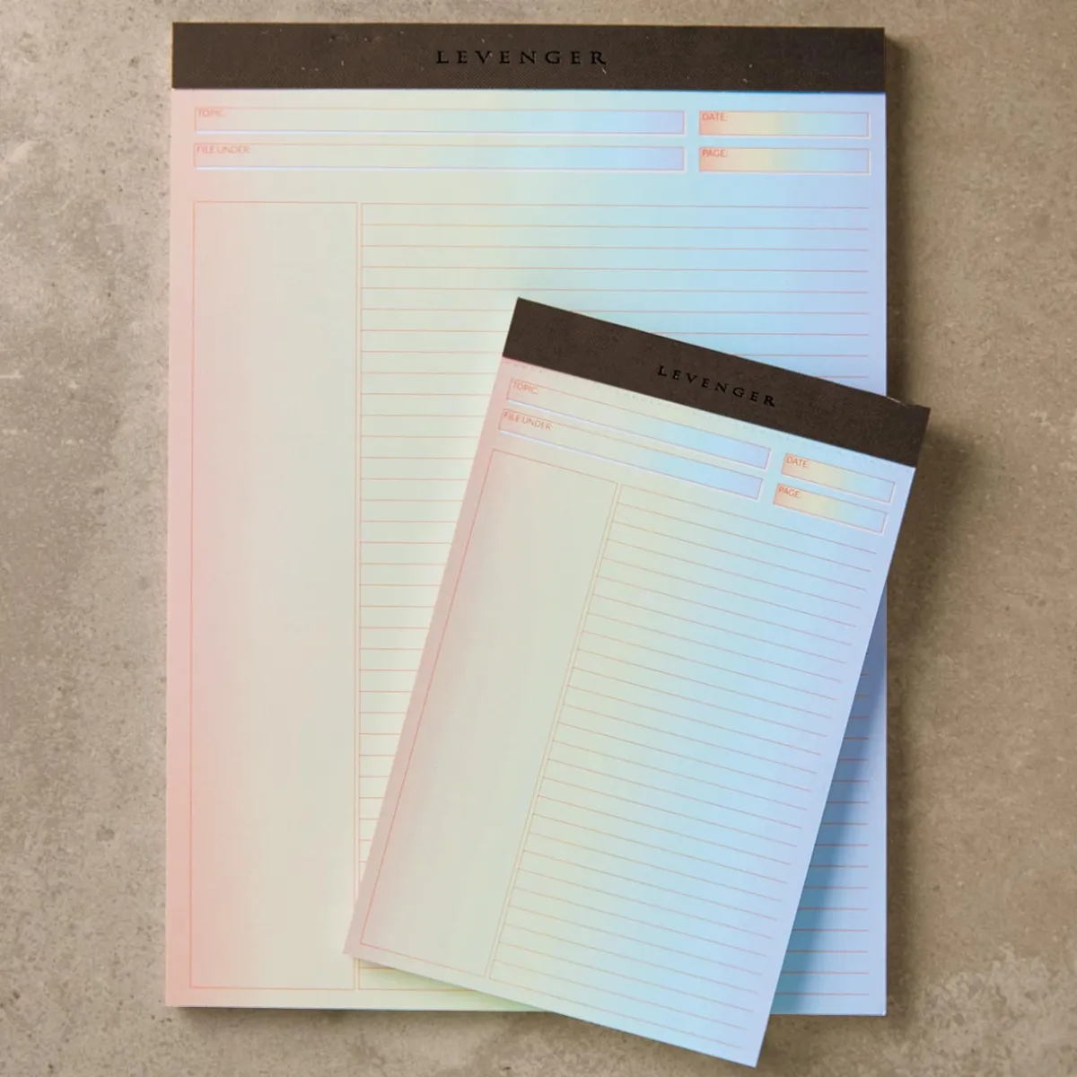Levenger Freeleaf & Notepads*Freeleaf Vibrant Color Gradient Annotation Ruled Pads (set of 2)
