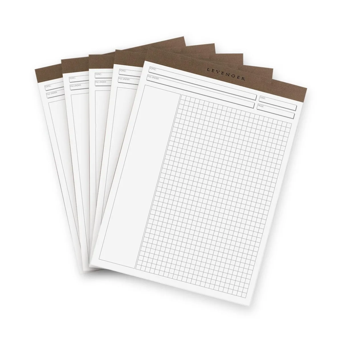 Levenger Freeleaf & Notepads*Freeleaf White Annotation Grid Pads (set of 5)