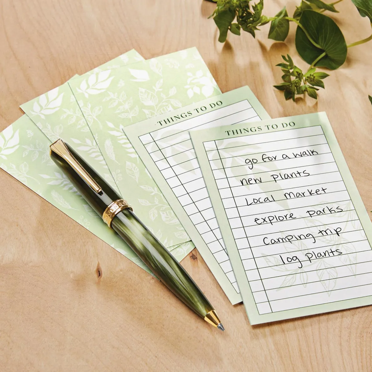 Levenger Premium Index Cards*Greenleaves 3 x 5 Cards (set of 25)