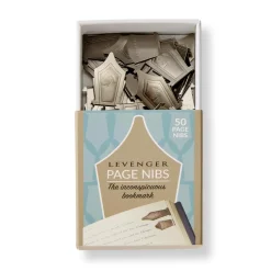 Levenger Bookmarks|Sticky Notes & Tabs*Gunmetal Page Nibs (set of 50)
