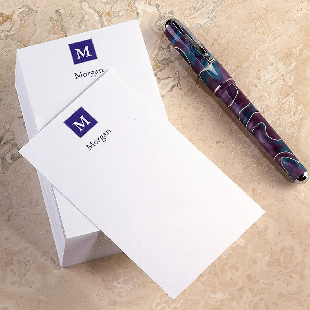 Levenger Premium Index Cards|Premium Personalized Index Cards*Insignia Personalized 3 x 5 Cards (set of 250)