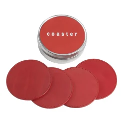 Levenger Workspace Organizers*Leather Coasters with Tin Box