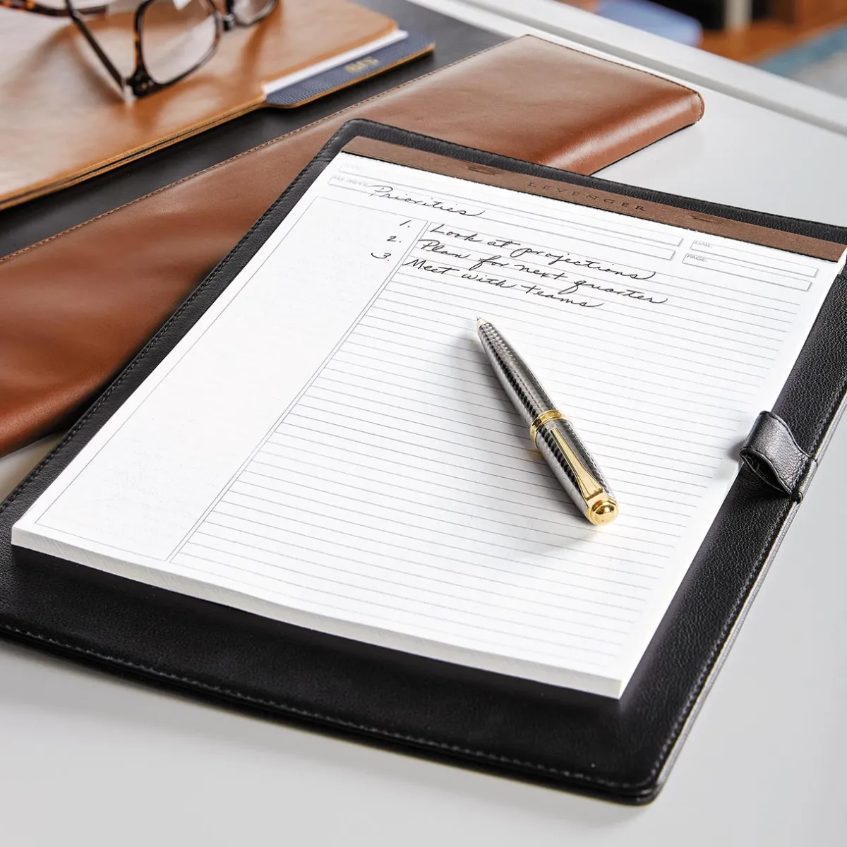 Levenger Padfolios|Workspace Organizers*Leather Freeleaf Pad Backer