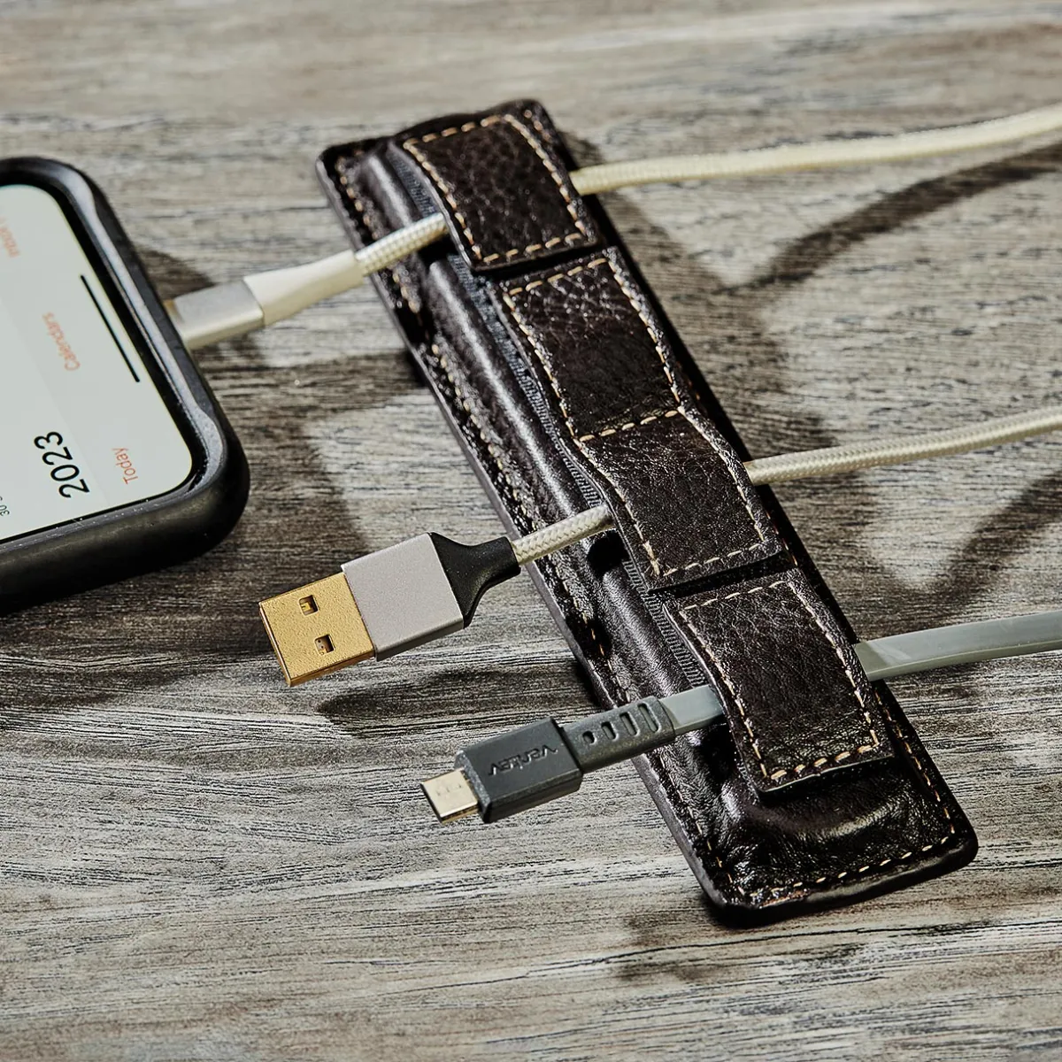 Levenger Tech Essentials|Workspace Organizers*Leather Weighted Cord Holder