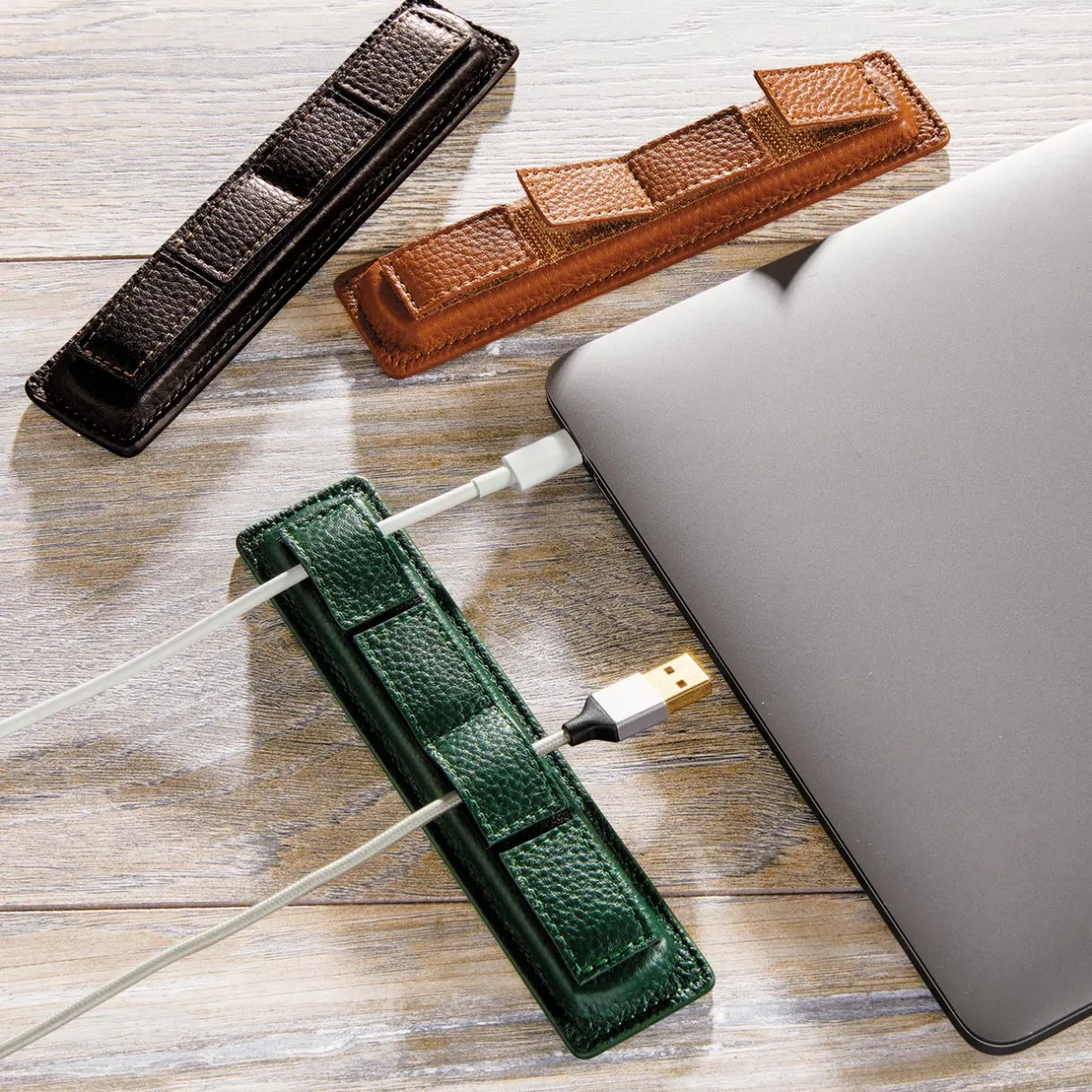 Levenger Tech Essentials|Workspace Organizers*Leather Weighted Cord Holder