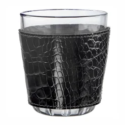 Levenger Business Gifts*Leather Wrapped Glass Set