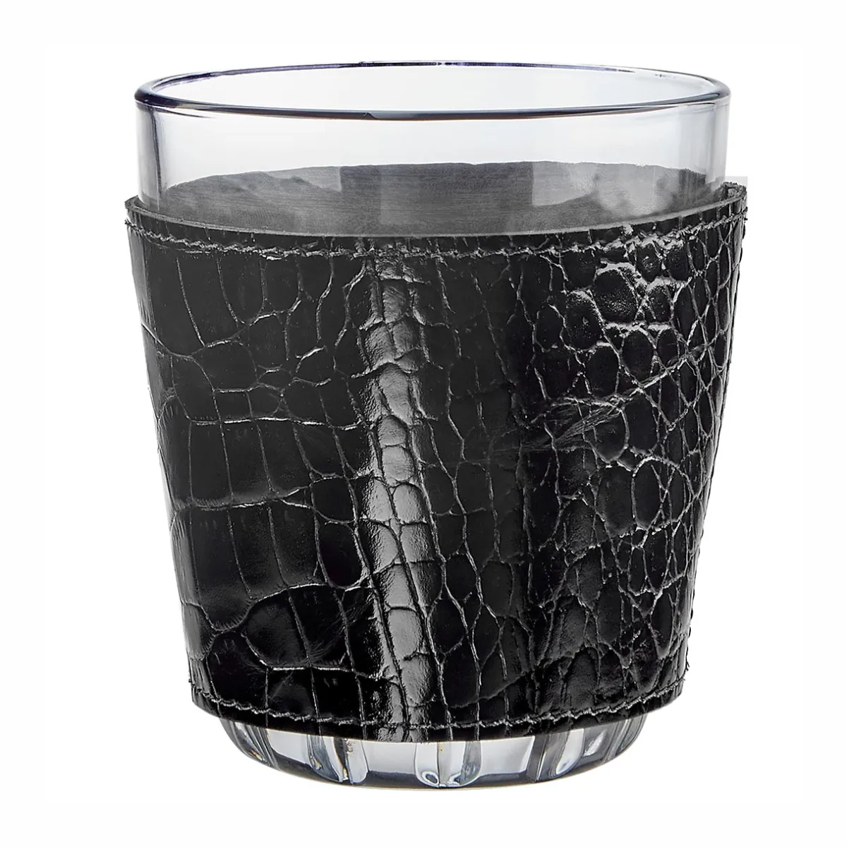 Levenger Business Gifts*Leather Wrapped Glass Set