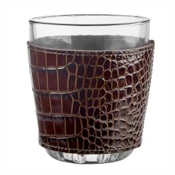 Levenger Business Gifts*Leather Wrapped Glass Set