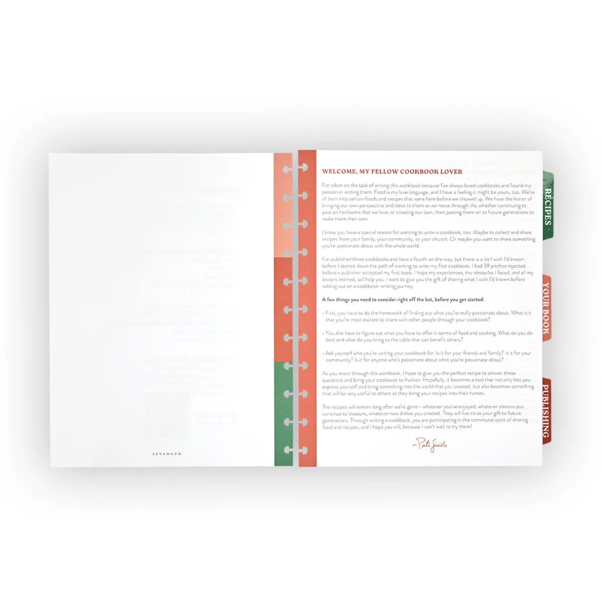 Levenger Letter Refills*Master Class How to Write a Cookbook Circa Refill