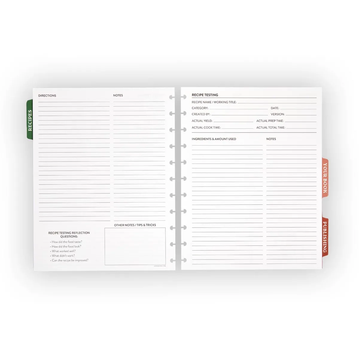 Levenger Letter Refills*Master Class How to Write a Cookbook Circa Refill