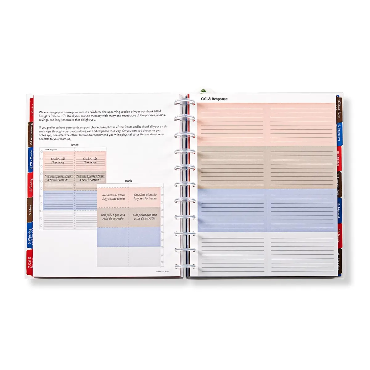 Levenger Letter Notebooks*Master Class How to Learn a Language for Life Circa Workbook