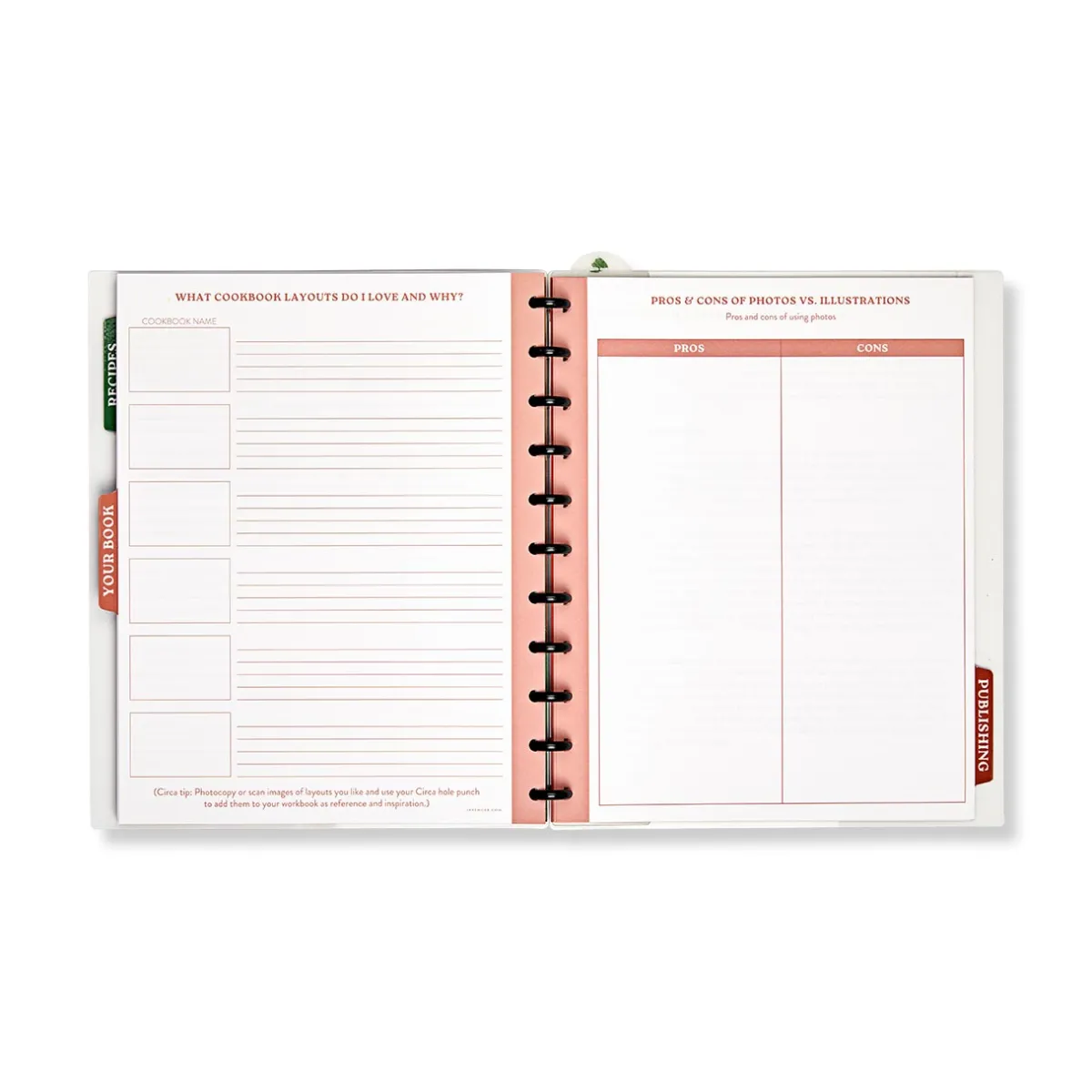 Levenger Letter Notebooks*Master Class How to Write a Cookbook Circa Workbook