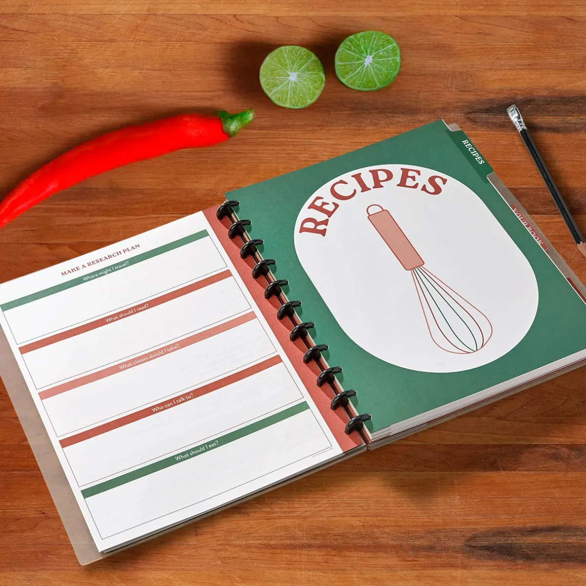 Levenger Letter Notebooks*Master Class How to Write a Cookbook Circa Workbook