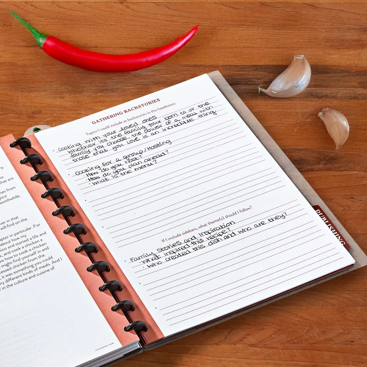 Levenger Letter Notebooks*Master Class How to Write a Cookbook Circa Workbook