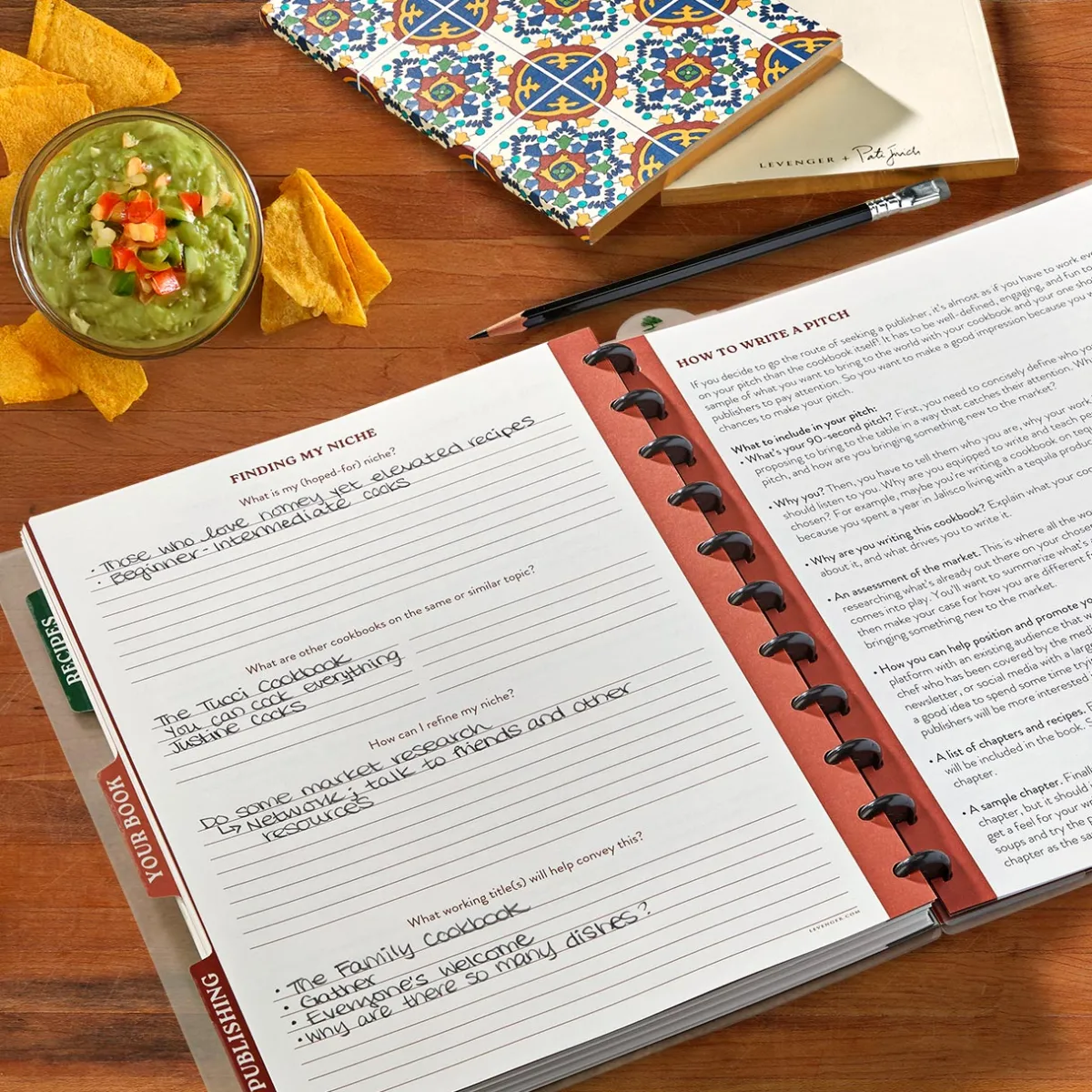 Levenger Letter Notebooks*Master Class How to Write a Cookbook Circa Workbook