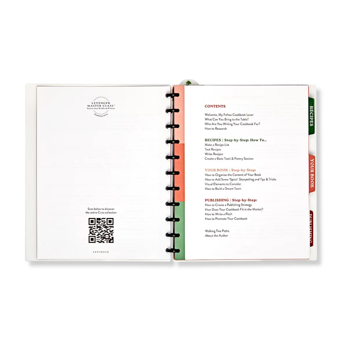 Levenger Letter Notebooks*Master Class How to Write a Cookbook Circa Workbook