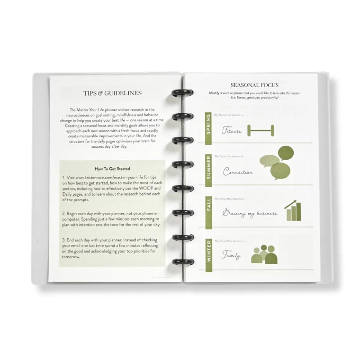 Levenger Junior Notebooks|Letter Notebooks*Master Class Master Your Life Circa Workbook