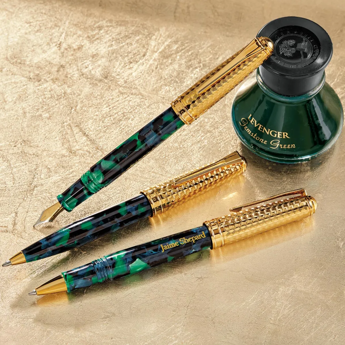 Levenger Levenger Pens|True Writers*Wintergreen Herringbone Pen